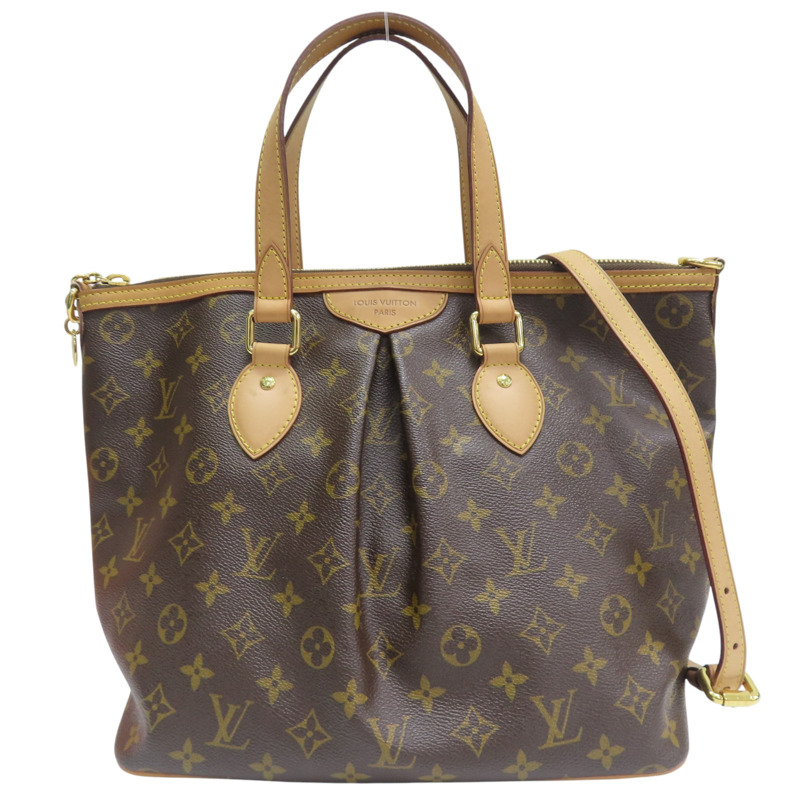 棕色 原花 帆布 PALERMO PM 兩用包【LOUIS VUITTON LV 路易威登】 M40145-0