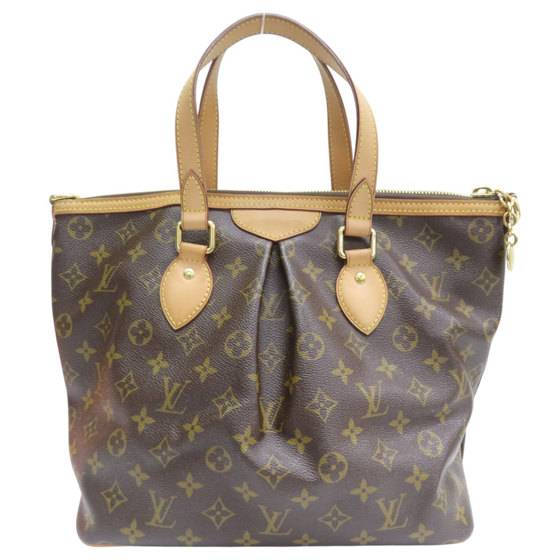 棕色 原花 帆布 PALERMO PM 兩用包【LOUIS VUITTON LV 路易威登】 M40145-1