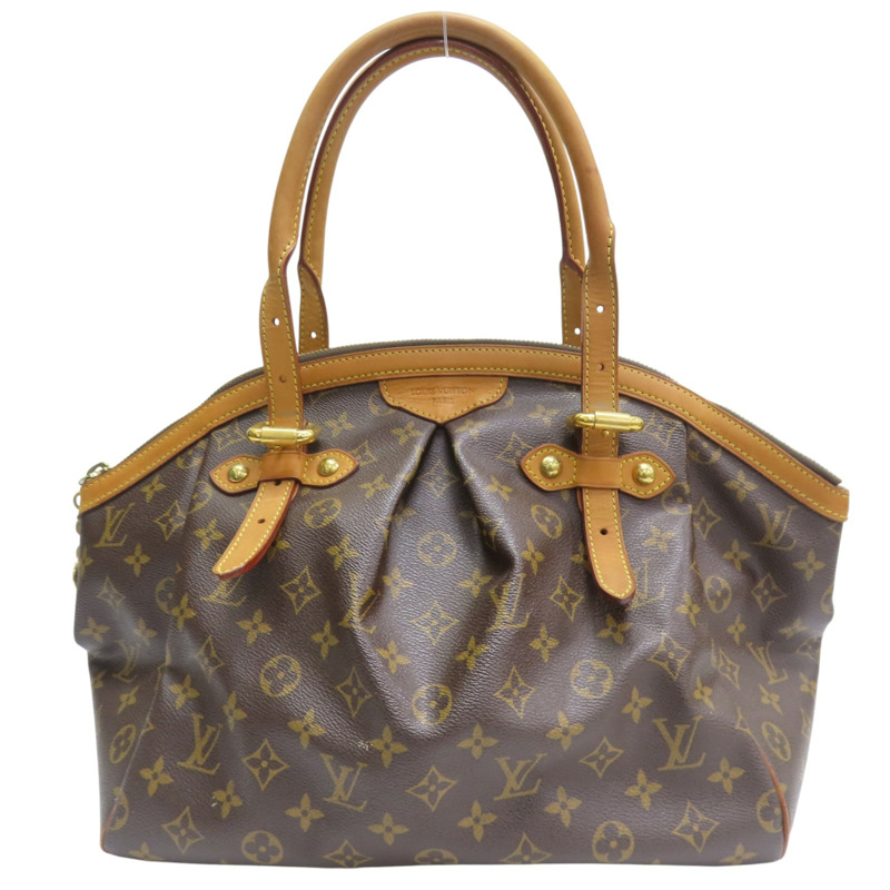 棕色 原花帆布 Tivoli GM 肩背包【LOUIS VUITTON LV 路易威登】 M40144-0