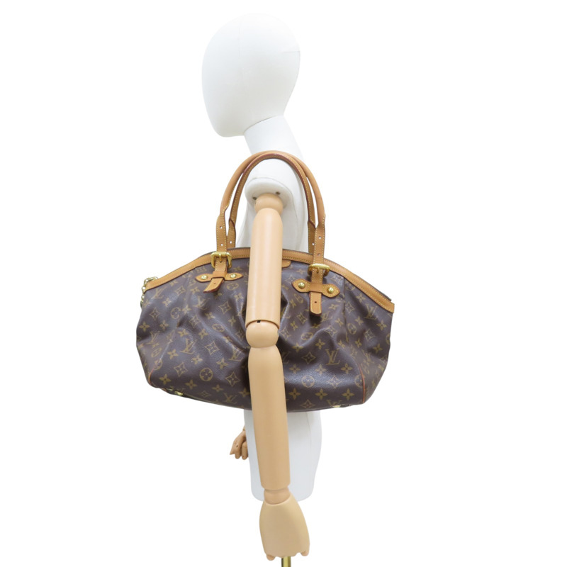 棕色 原花帆布 Tivoli GM 肩背包【LOUIS VUITTON LV 路易威登】 M40144-8