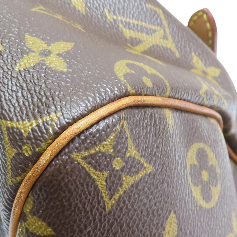 棕色 原花帆布 Tivoli GM 肩背包【LOUIS VUITTON LV 路易威登】 M40144-12