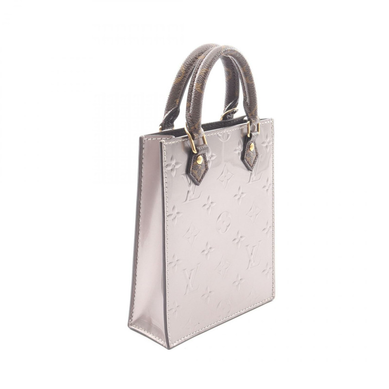 路易威登 Petit Sac Plat 斜背包 M90564 Monogram Vernis 灰褐色 二手-1