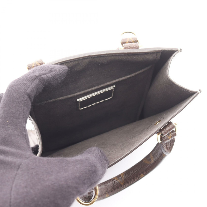 路易威登 Petit Sac Plat 斜背包 M90564 Monogram Vernis 灰褐色 二手-2