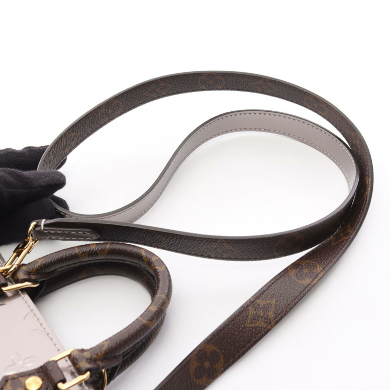 路易威登 Petit Sac Plat 斜背包 M90564 Monogram Vernis 灰褐色 二手-7