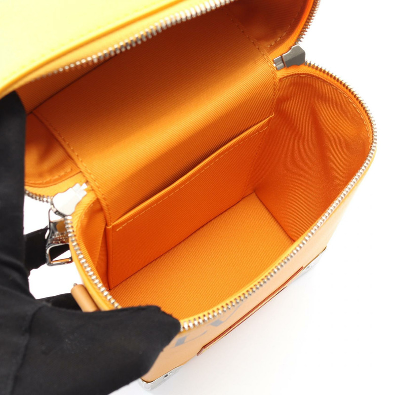 路易威登筆電 Box Trunk 單肩手提包 M59666 黃色皮革二手 LV-2