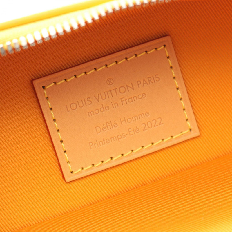 路易威登筆電 Box Trunk 單肩手提包 M59666 黃色皮革二手 LV-3