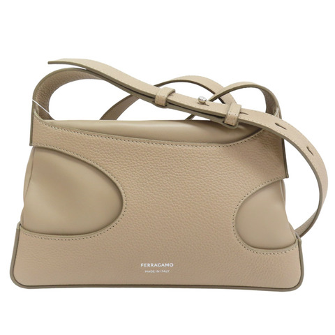 粉膚色 牛皮 肩背包【Salvatore Ferragamo 菲拉格慕】