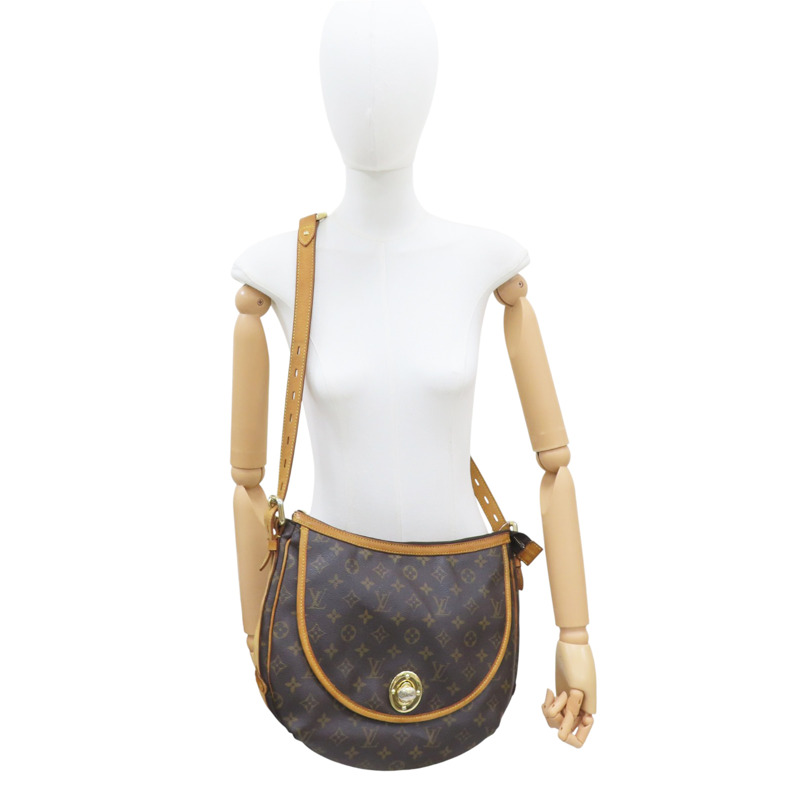 棕色 原花帆布 Tulum GM 肩背包【LOUIS VUITTON LV 路易威登】 M40075-7