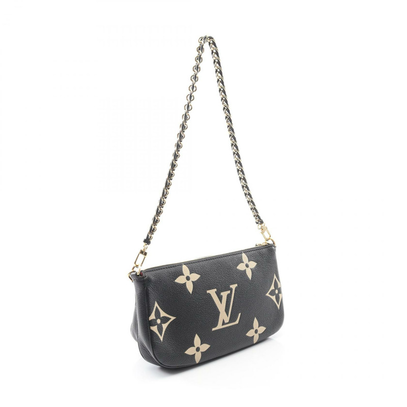 路易威登 多口袋配件雙色鏈條單肩包 M45777 黑色-1