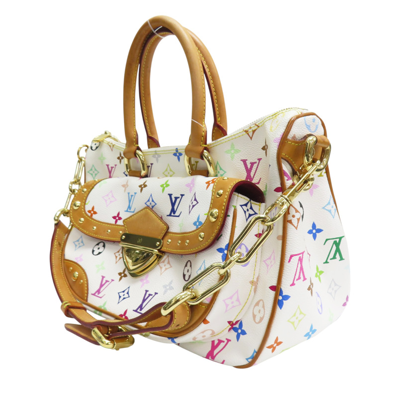 白彩 原花 帆布 兩用包【LOUIS VUITTON LV 路易威登】 M40125-2