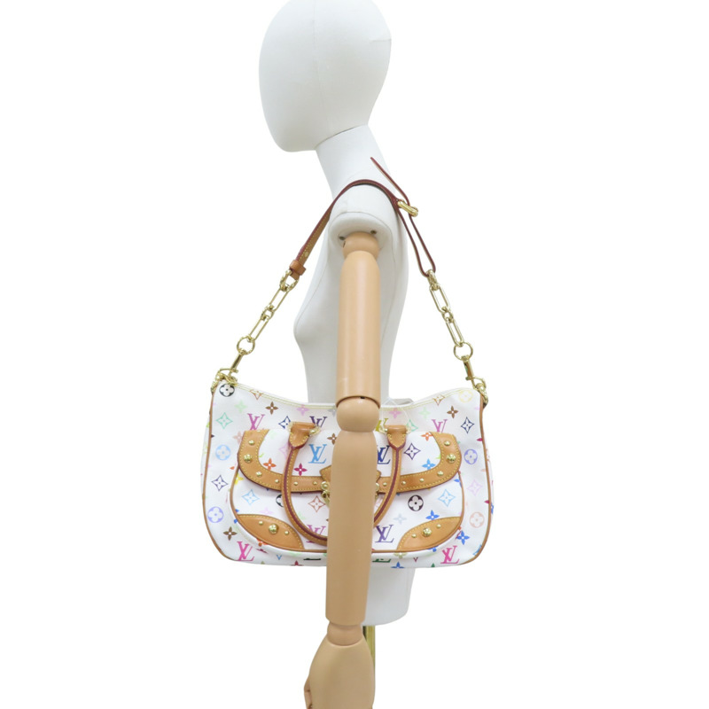 白彩 原花 帆布 兩用包【LOUIS VUITTON LV 路易威登】 M40125-8