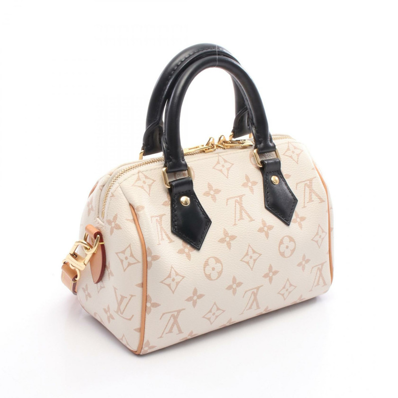 路易威登 Speedy Bandouriere 20 斜背包 M46906 Monogram Dune 米色-1