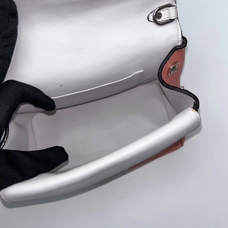 DIOR Bedior荔枝紋粉銀手提肩背斜背包 20*15*10 98新配件盒子塵袋保卡-4