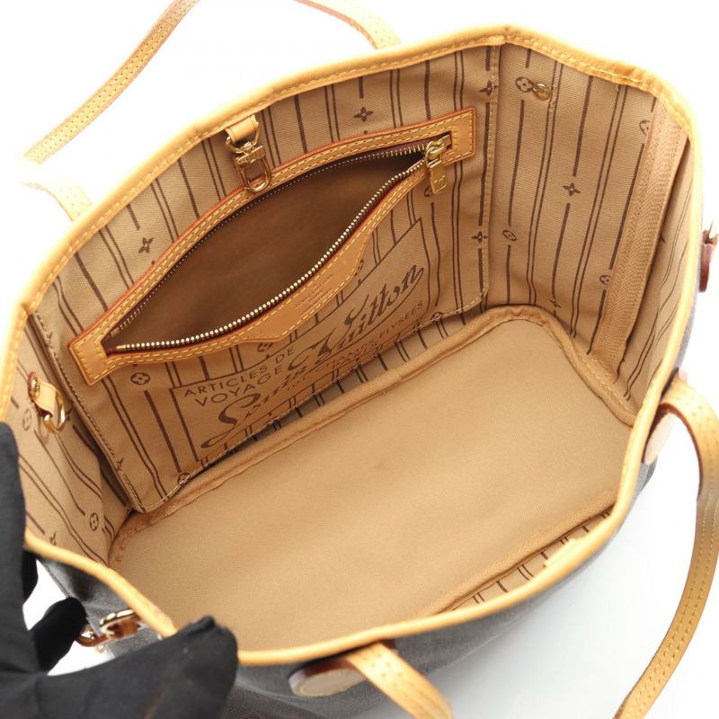 路易威登 Neverfull PM 手提包 M40155 Monogram 帆布棕色二手女士-2