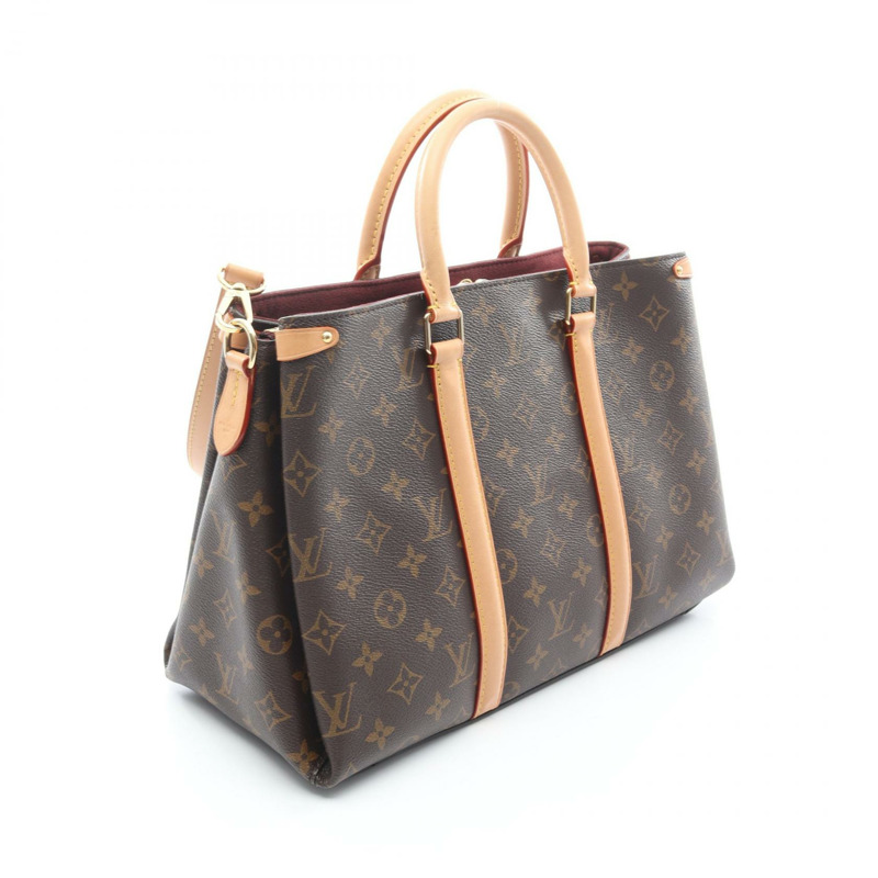 路易威登 Soufflot MM 單肩手提包 M44816 Monogram 皮革 棕色 二手-1
