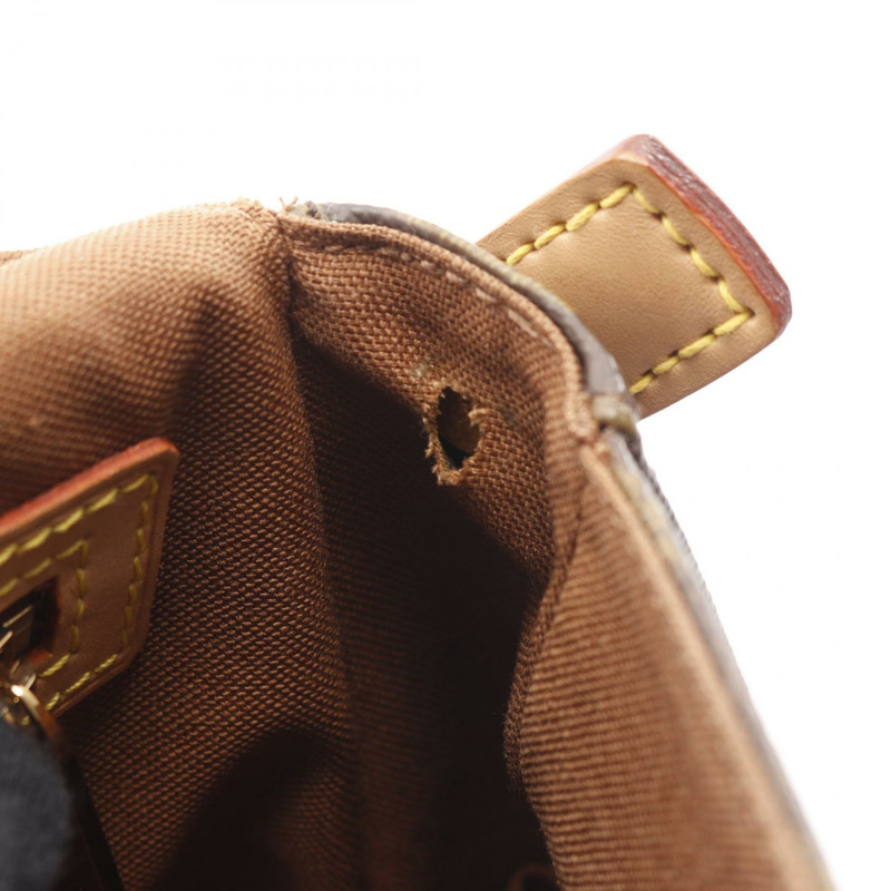 路易威登迷你環形肩背包 M51147 Monogram 皮革 棕色 二手-8