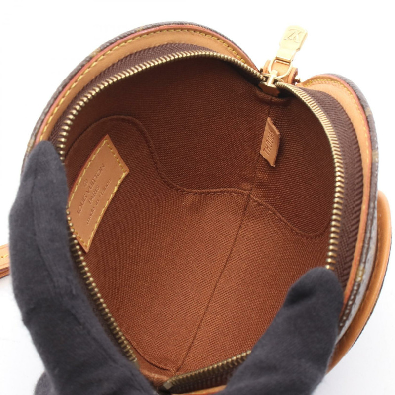 路易威登迷你橢圓形手拿包 M51129 皮革 Monogram 棕色 二手 女士-2