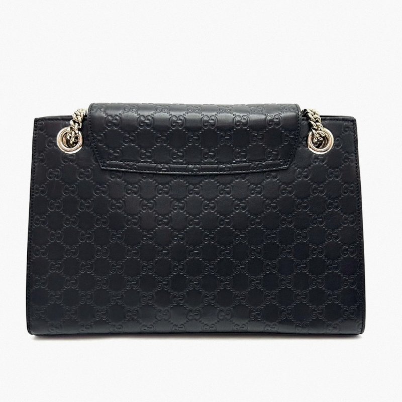 GUCCI 全皮壓花Emily肩背斜背鏈條包 36*23*10 98新配件塵袋-4