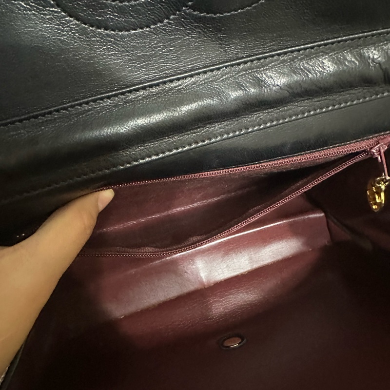 Chanel cf22 vintage老香羊皮掀蓋包/非woc-4