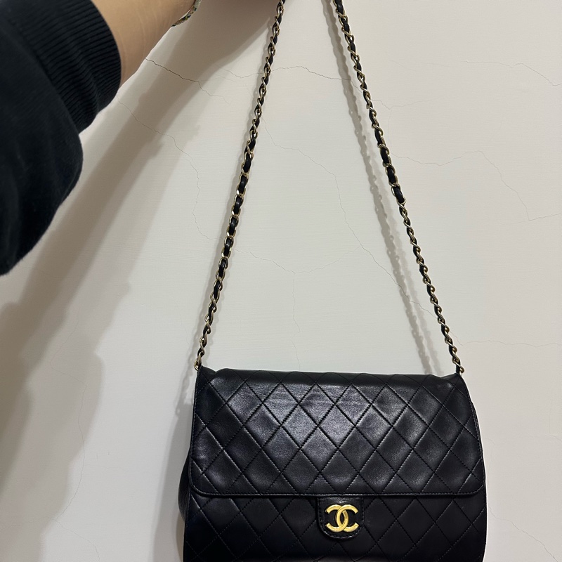 Chanel cf22 vintage老香羊皮掀蓋包/非woc-6