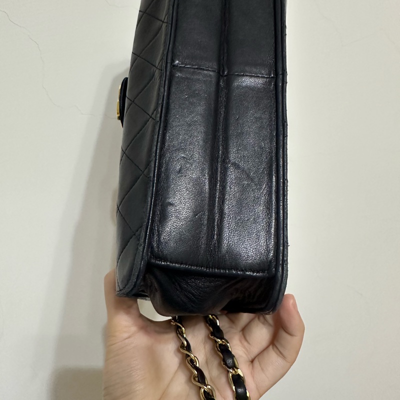 Chanel cf22 vintage老香羊皮掀蓋包/非woc-9