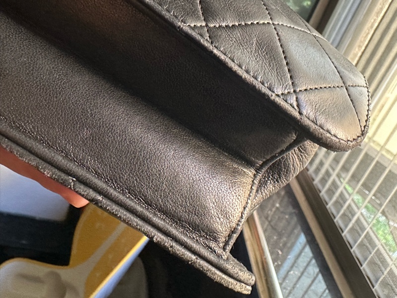 Chanel cf22 vintage老香羊皮掀蓋包/非woc-11