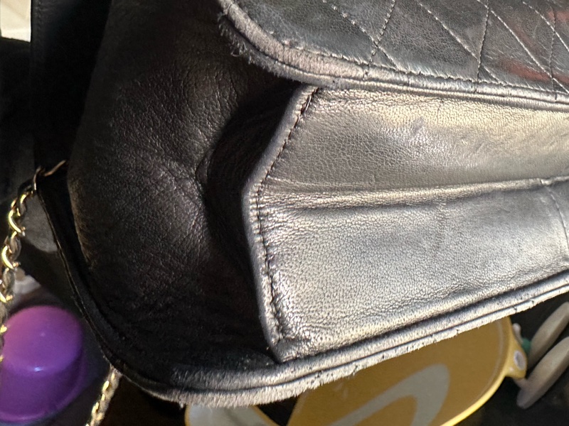 Chanel cf22 vintage老香羊皮掀蓋包/非woc-12