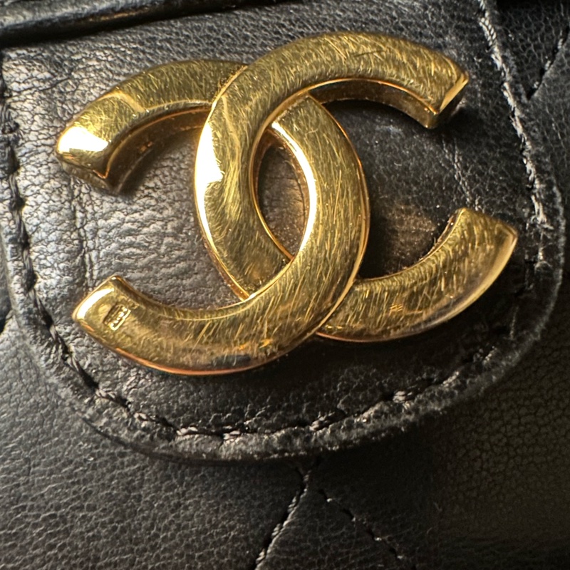 Chanel cf22 vintage老香羊皮掀蓋包/非woc-15