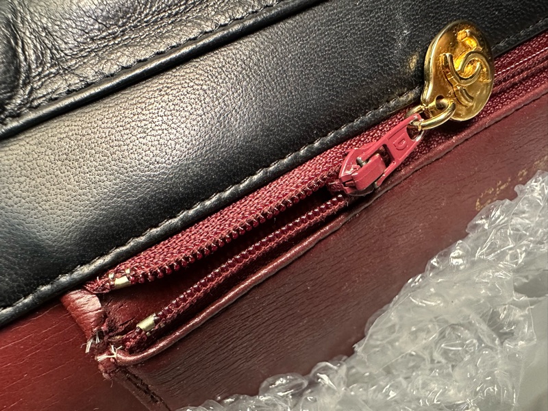 Chanel cf22 vintage老香羊皮掀蓋包/非woc-17