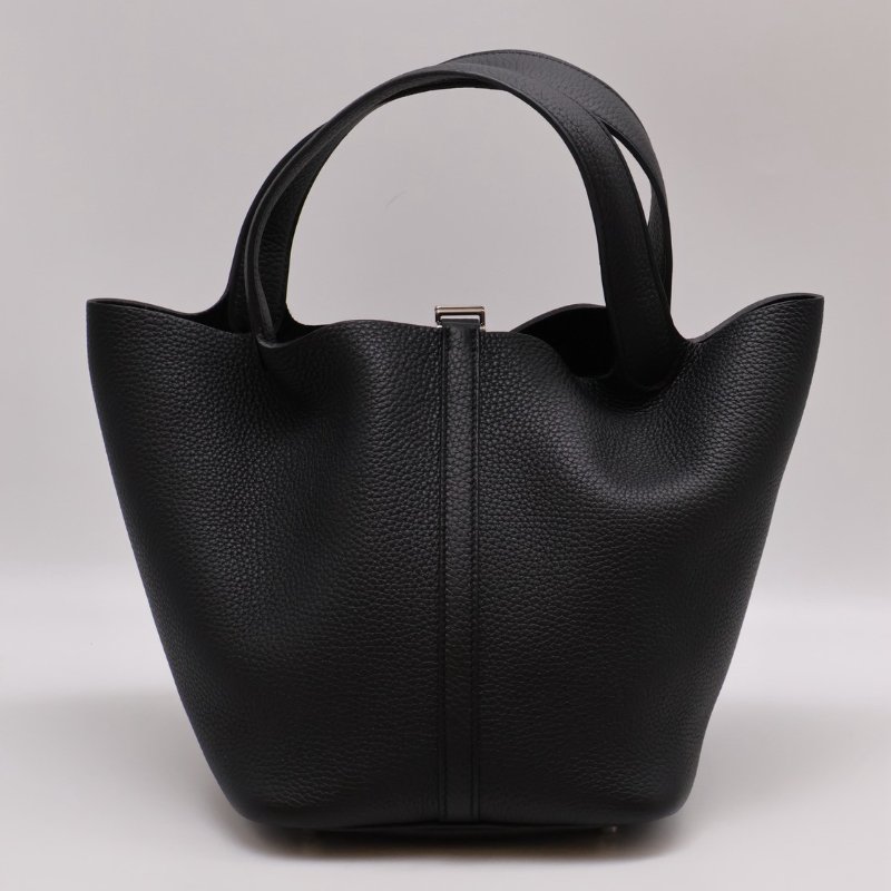 HERMES Picotin 22 - 黑銀 B-2