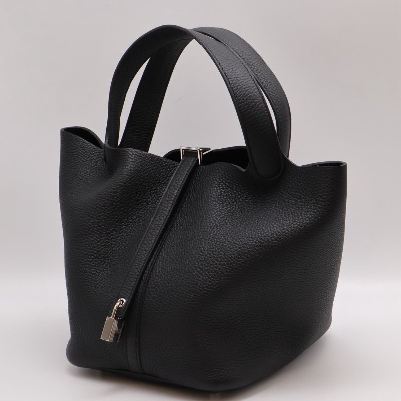 HERMES Picotin 22 - 黑銀 B-5