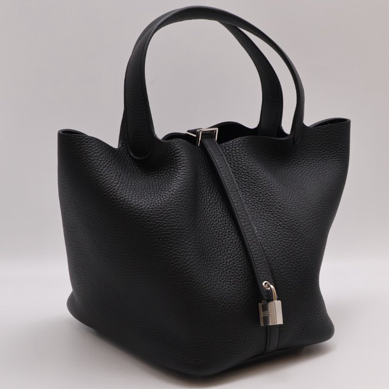 HERMES Picotin 22 - 黑銀 B-6