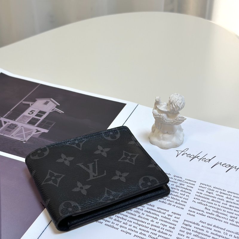 LOUIS VUITTON 雙折短夾 - 灰老花-2