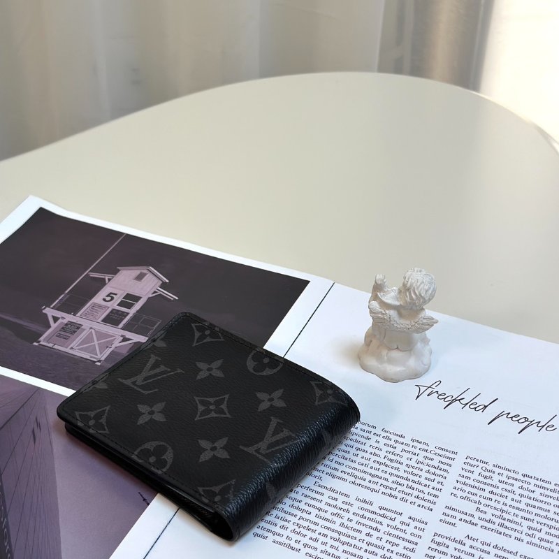 LOUIS VUITTON 雙折短夾 - 灰老花-3