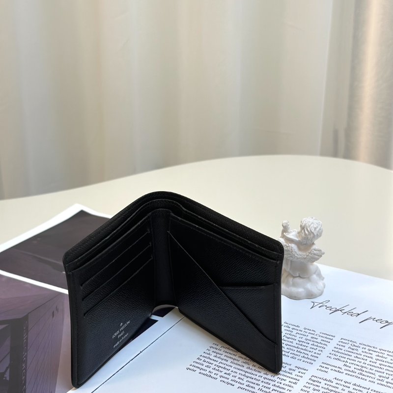 LOUIS VUITTON 雙折短夾 - 灰老花-4