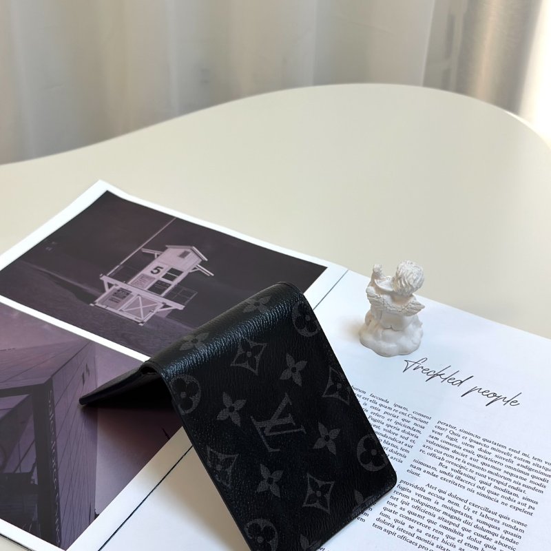 LOUIS VUITTON 雙折短夾 - 灰老花-5