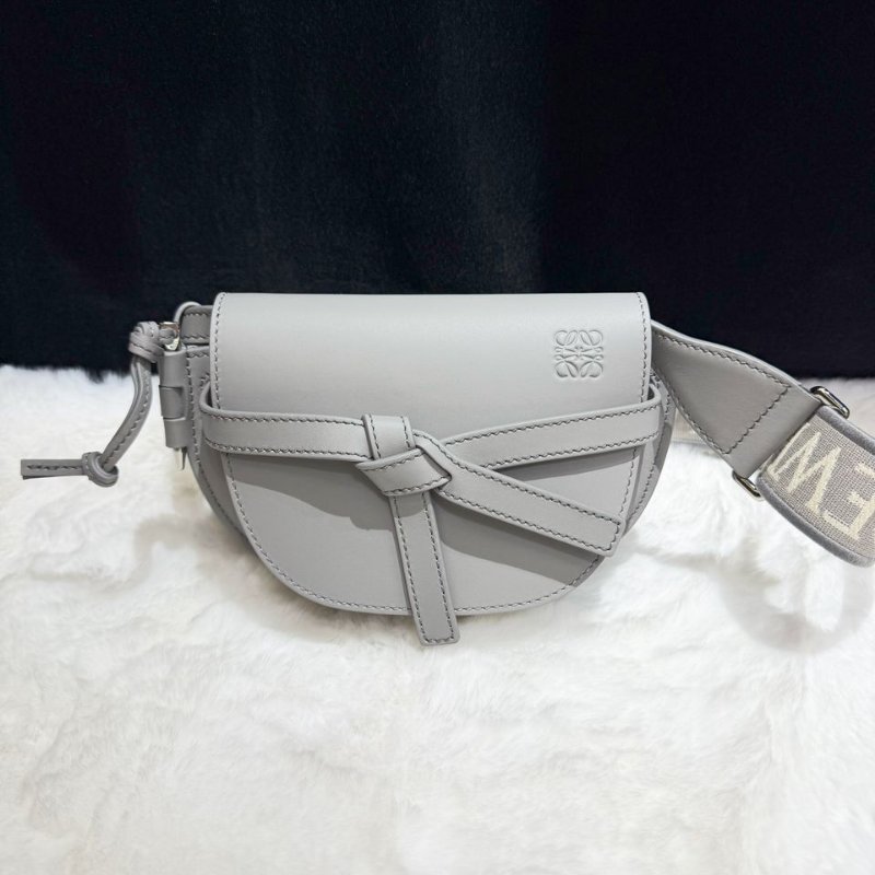 Loewe Mini Gate Bag In Grey - A650N46X13-0