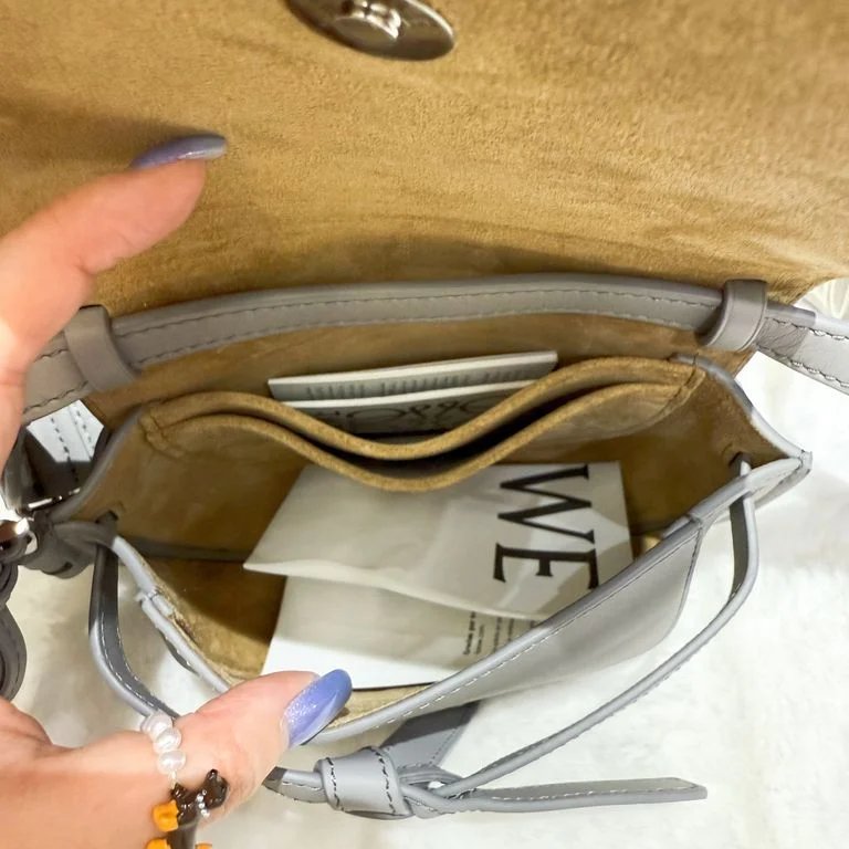 Loewe Mini Gate Bag In Grey - A650N46X13-3