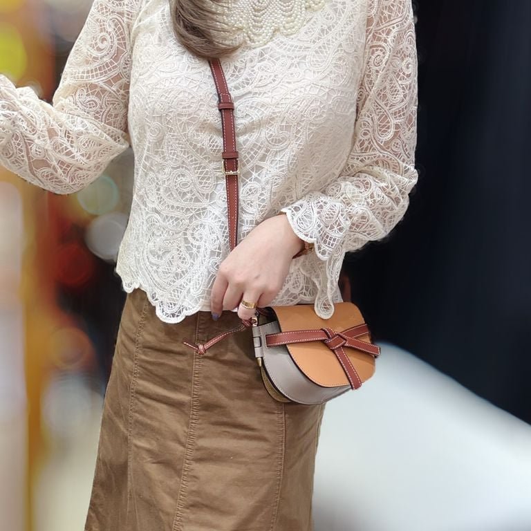 Loewe Mini Gate Bag In Tan - A650N46X13-4