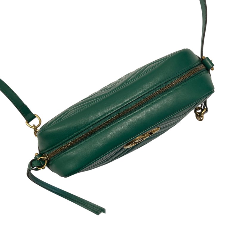 GUCCI 古馳 447632 Gucci Marmont 羊皮 斜背包 絲絨綠 綠色-5