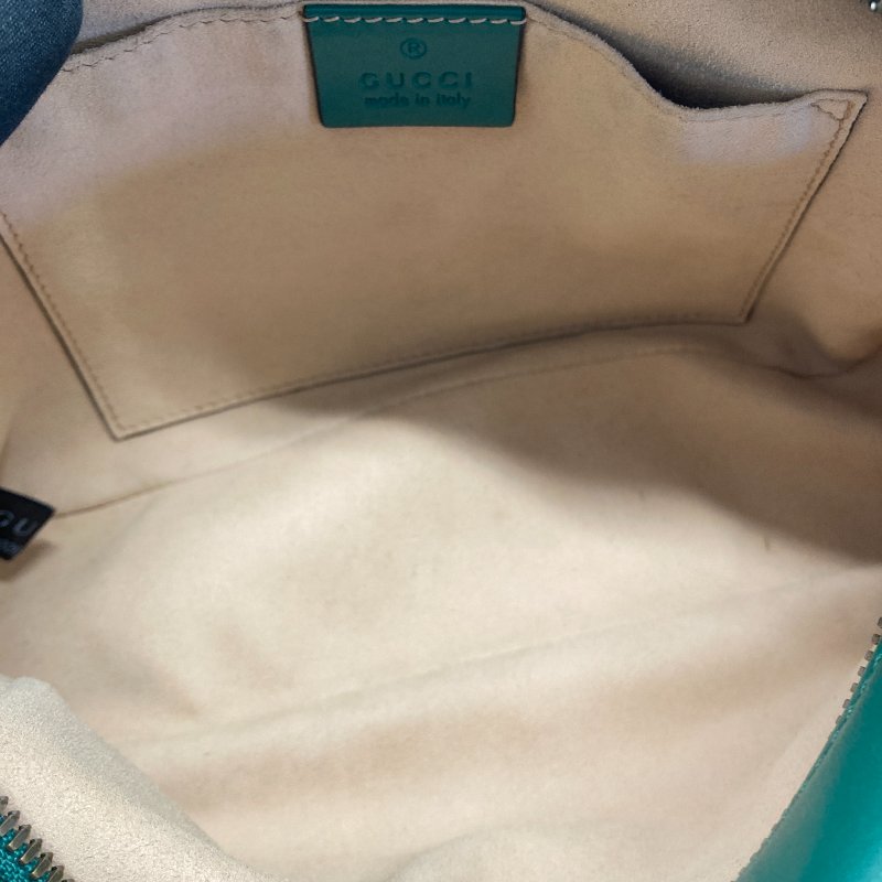 GUCCI 古馳 447632 Gucci Marmont 羊皮 斜背包 絲絨綠 綠色-6