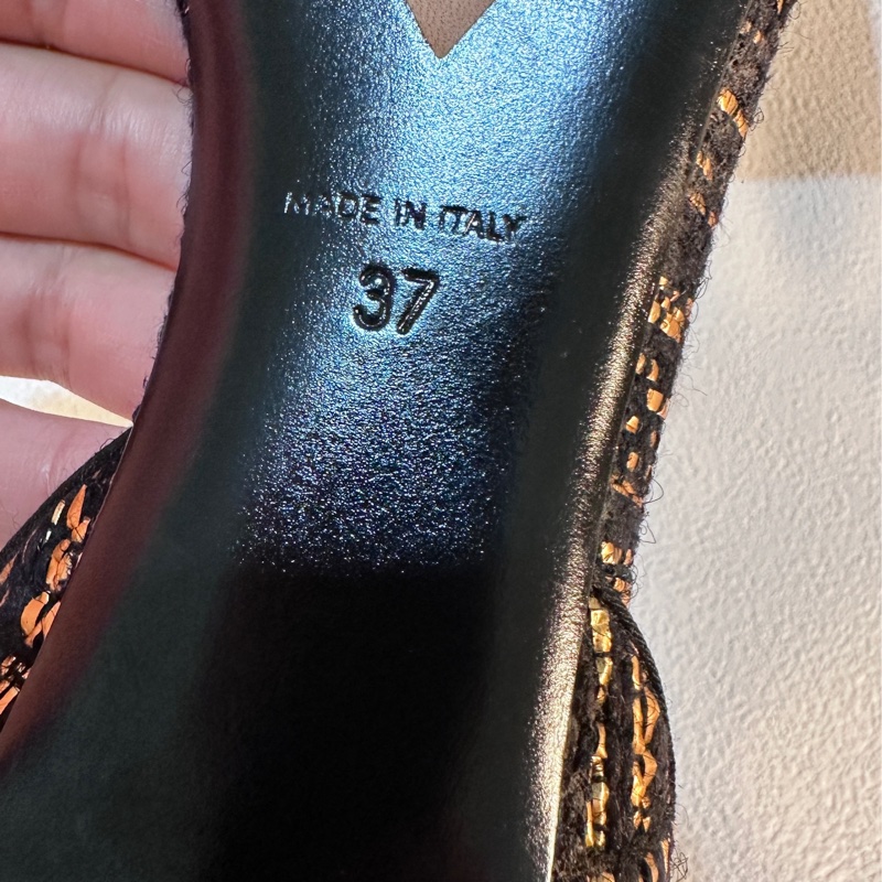 Chanel 經典織布高跟涼鞋95成新 37號-14