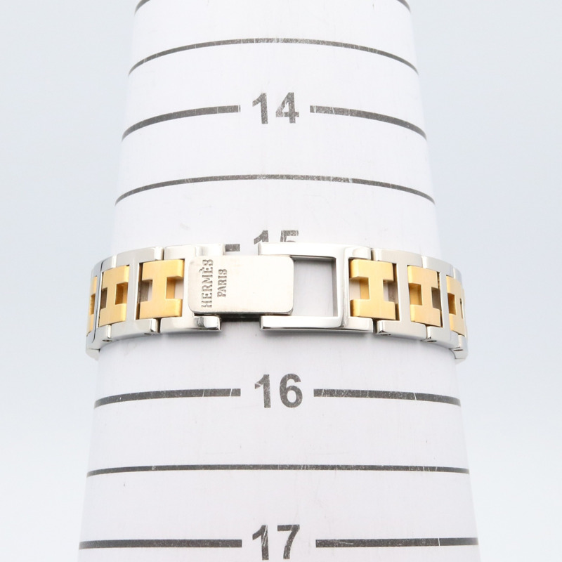 愛馬仕 Clipper 系列腕錶，鍍金不鏽鋼材質，女士款，白色，CL2.440-7