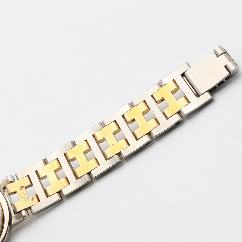 愛馬仕 Clipper 系列腕錶，鍍金不鏽鋼材質，女士款，白色，CL2.440-12