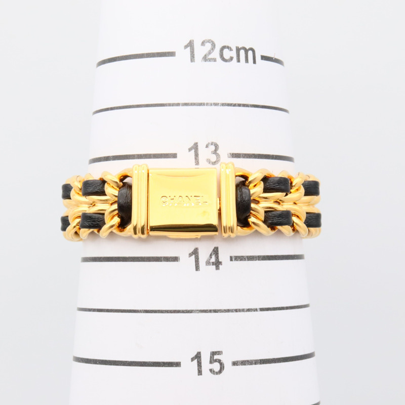 香奈兒 Premiere S 女士腕錶，鍍金，皮革錶帶，黑色，H0001-6