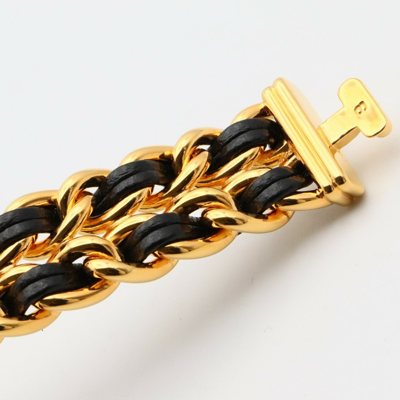 香奈兒 Premiere S 女士腕錶，鍍金，皮革錶帶，黑色，H0001-10