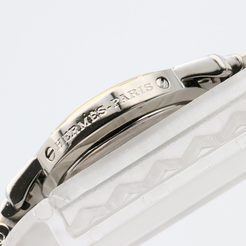 愛馬仕 Clipper 系列腕錶，鍍金不鏽鋼材質，女士款，象牙色，CL4.220-10