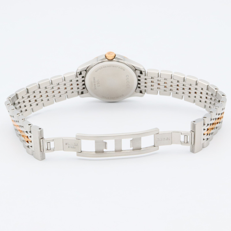 Gucci G-Timeless腕錶，鍍金款，不鏽鋼材質，女士款，粉紅色錶殼，126.5毫米-3