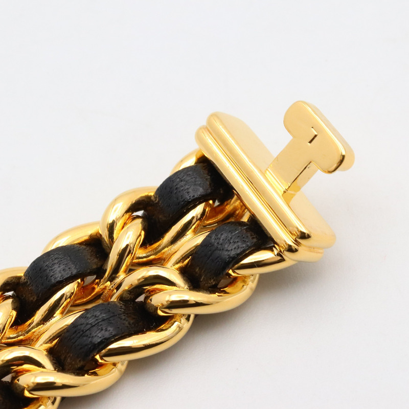 香奈兒 Premiere L 腕錶，鍍金，皮革錶帶，女士，黑色，H0001-11