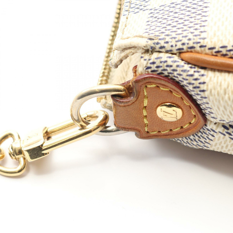 路易威登 Eva 鏈條肩背包 N55214 Damier Azur 帆布皮革 白色-8